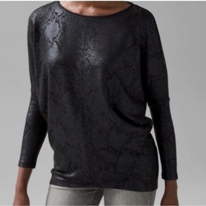 White House Black Market Python scales foil top